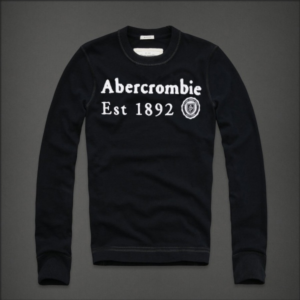 Abercrombie Fitch Hombres De Cuello Redondo Largo Remera AF5946